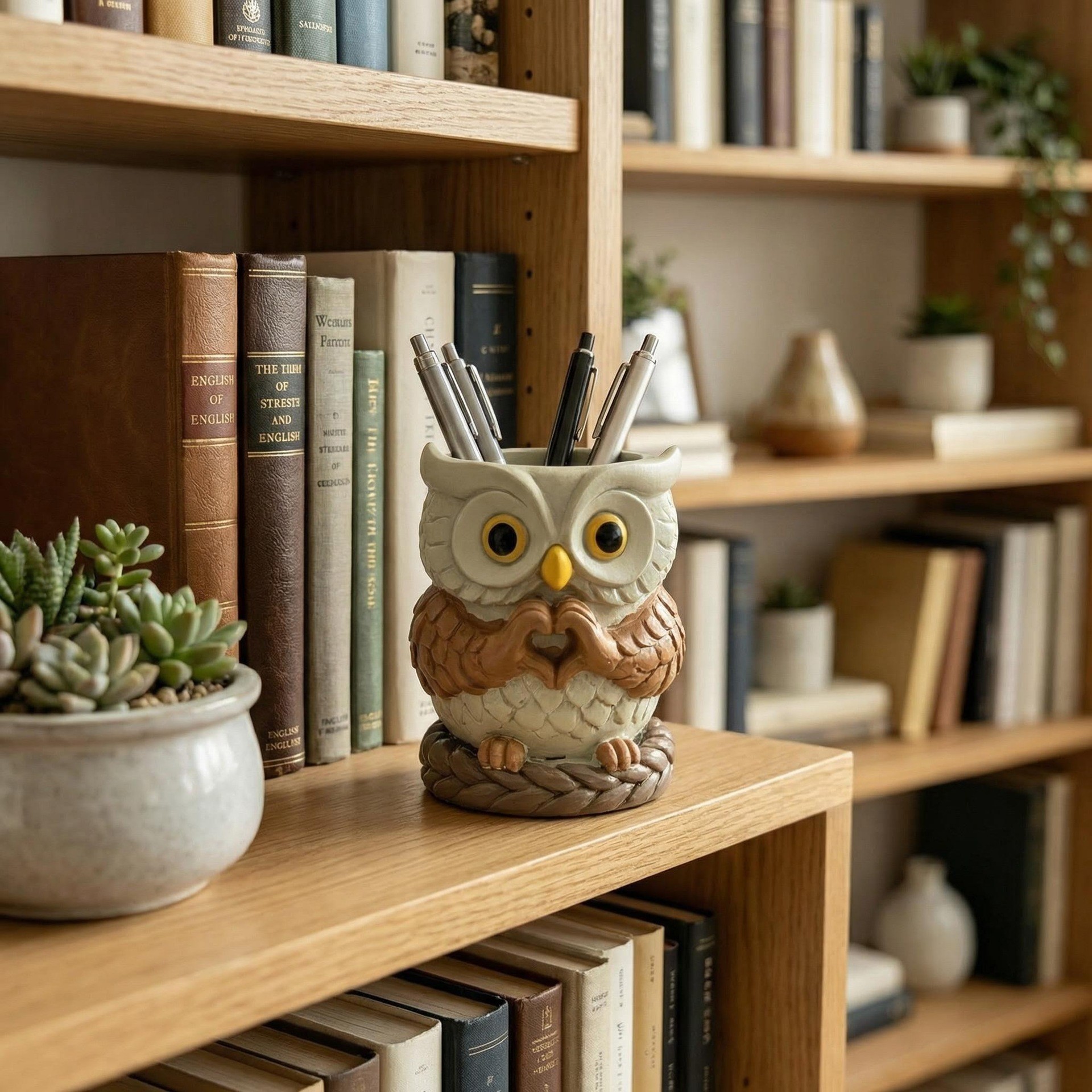 Owl pen holder ornaments