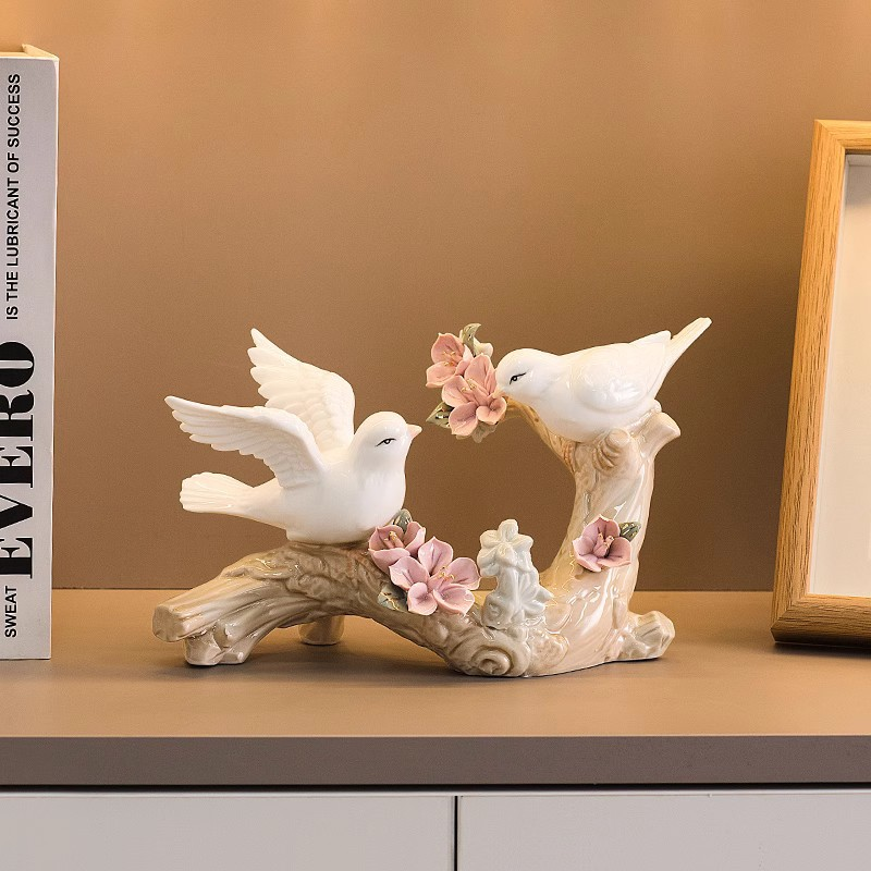 Modern simple jewelry ornaments ceramic bird