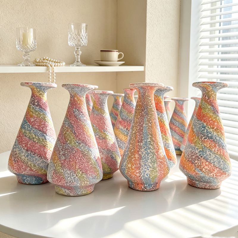 Instagram-worthy creative handmade colorful ice cream vase
