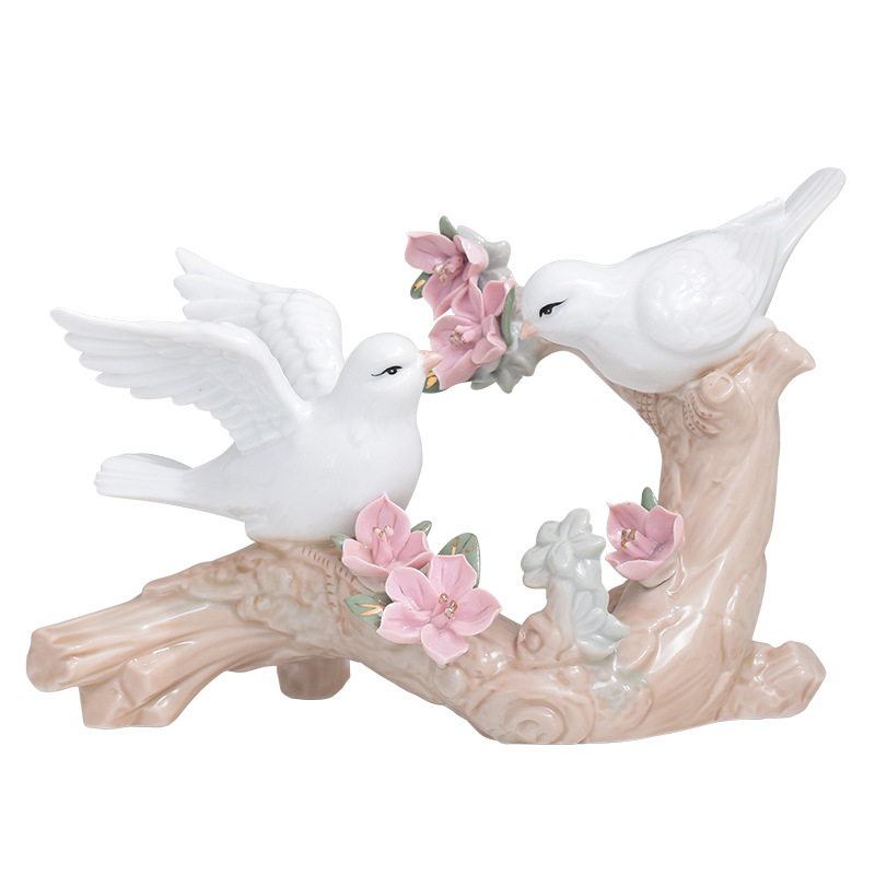 Modern simple jewelry ornaments ceramic bird