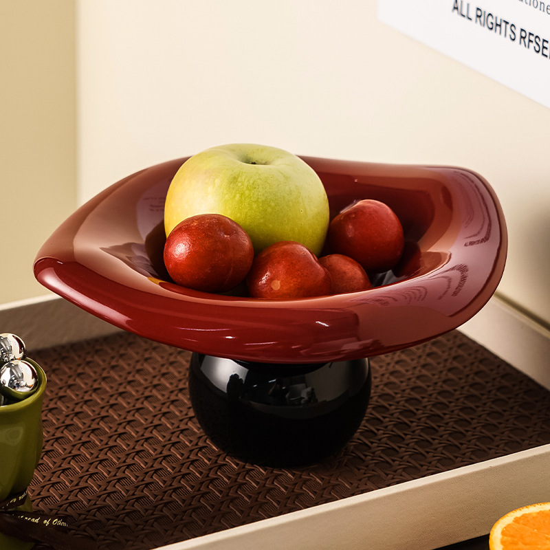Lotus leaf fruit plate
