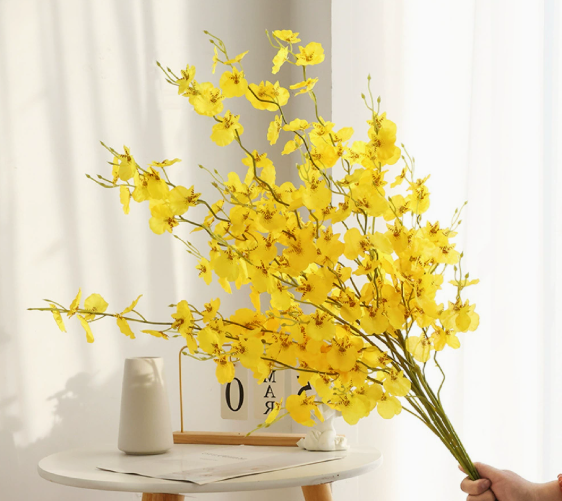 Artificial Dancing Orchid and Phalaenopsis Orchid Silk Flower Decoration