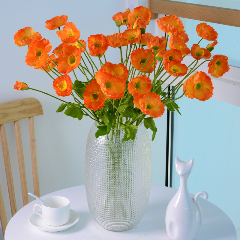 Artificial poppy flowers