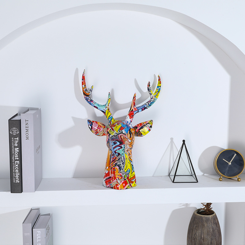 Modern-style colorful deer resin crafts