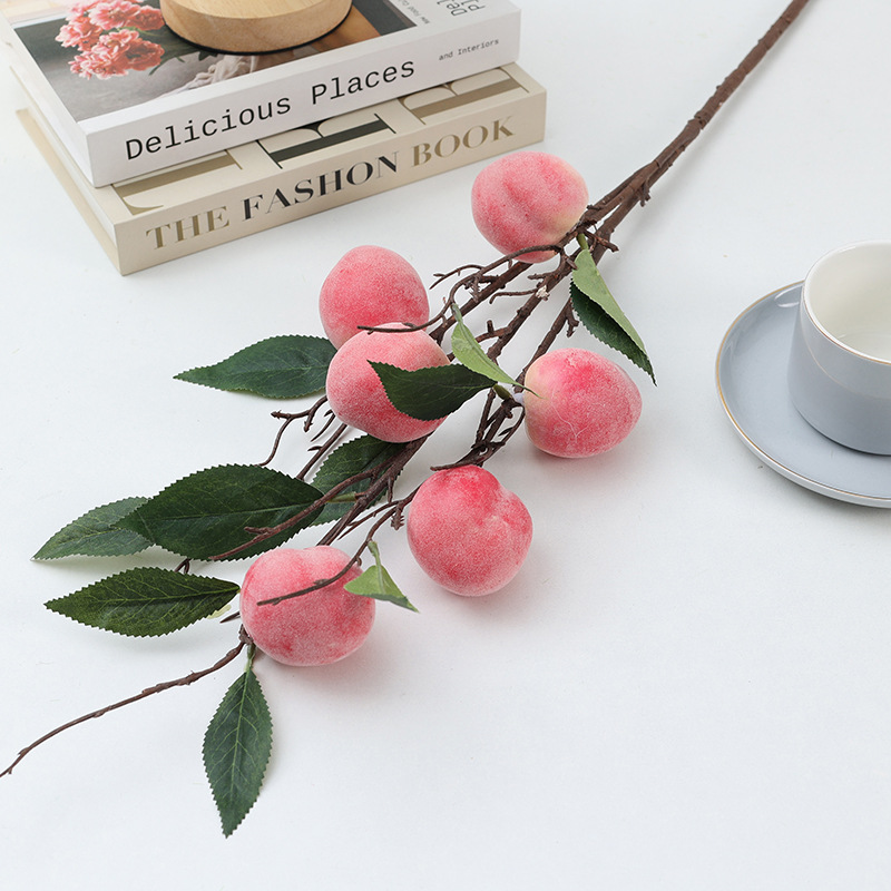 Lily of the Valley artificial flower six-headed peach