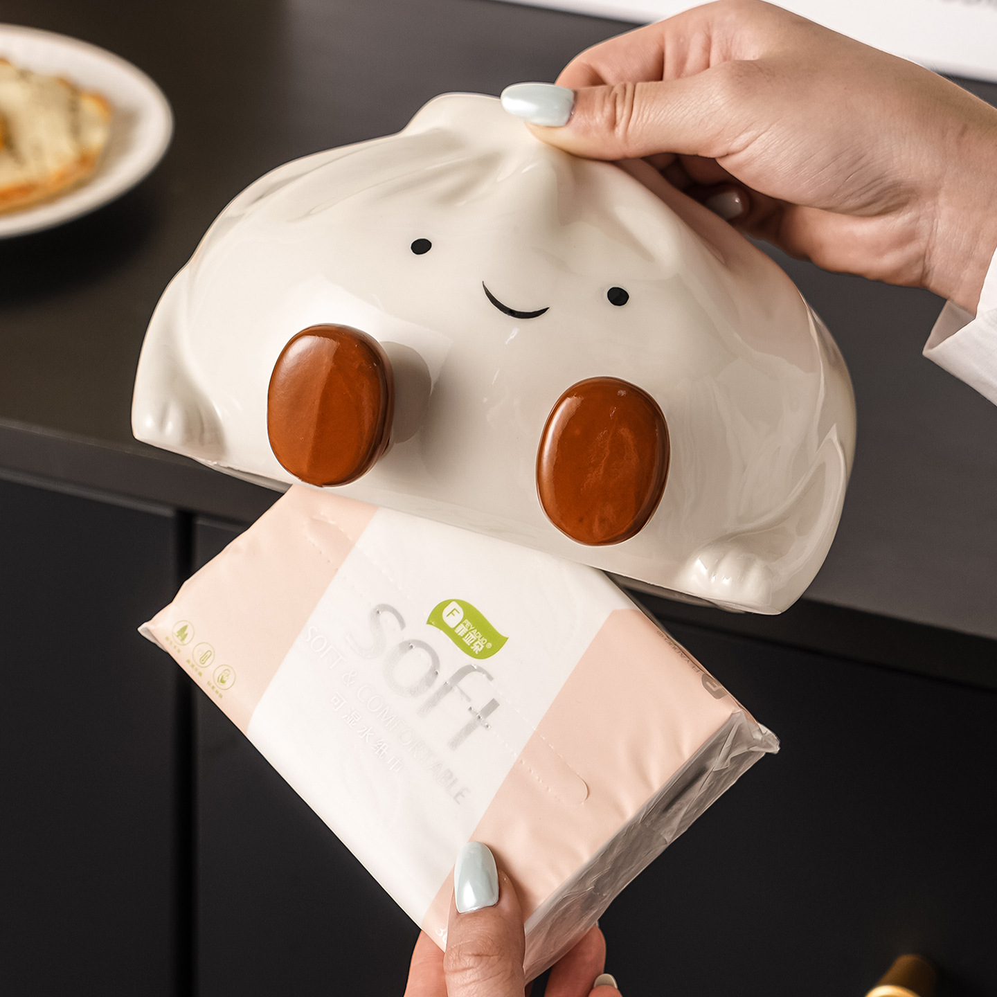 Cute Bun Tissue Box