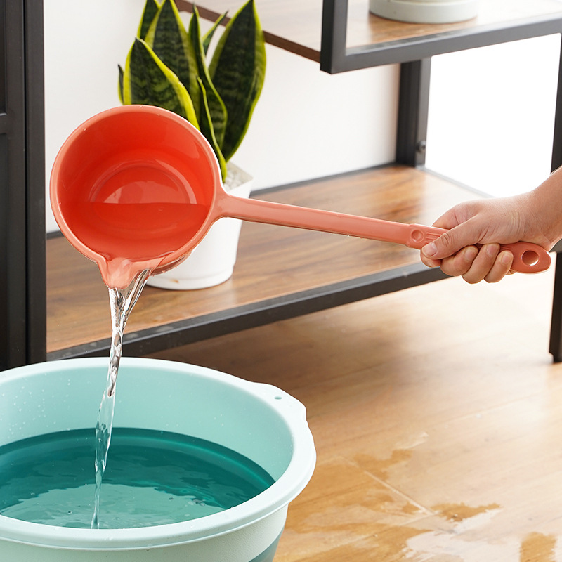 Long-handled plastic water ladle