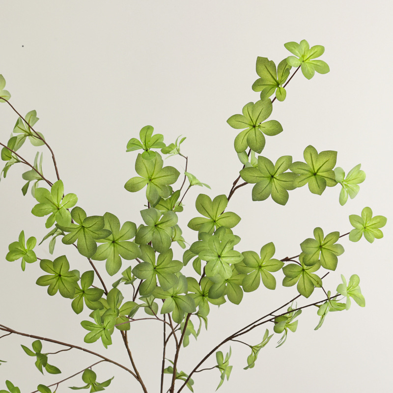 Simulated plant with Japanese bellflower multipetal leaves
