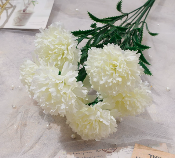 Artificial flower 7-head aquatic carnation