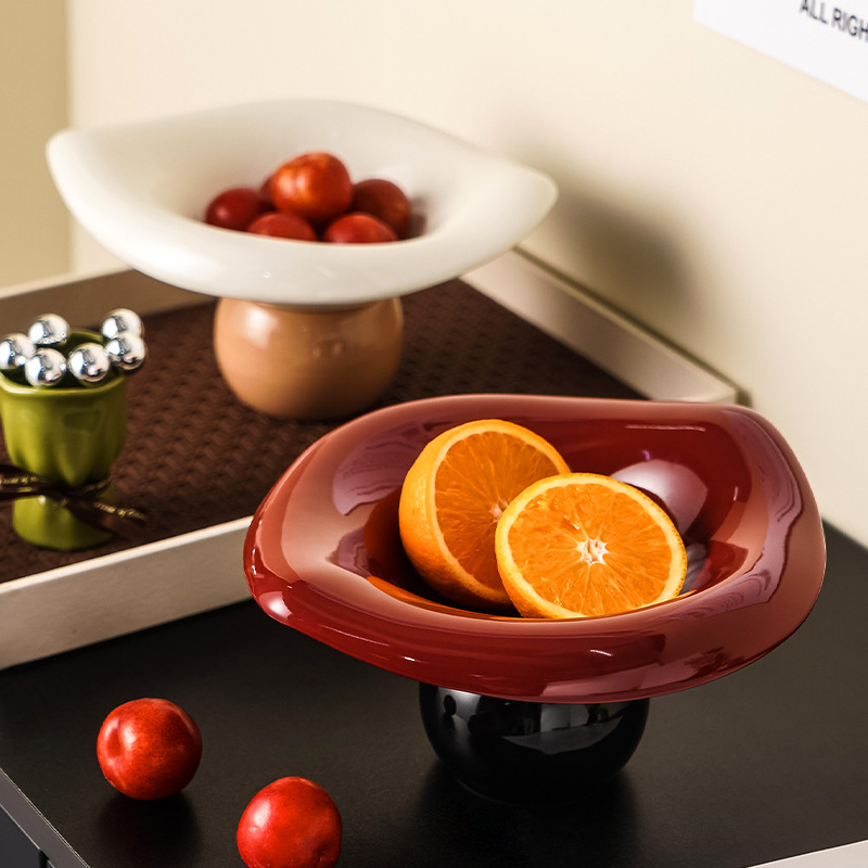 Lotus leaf fruit plate