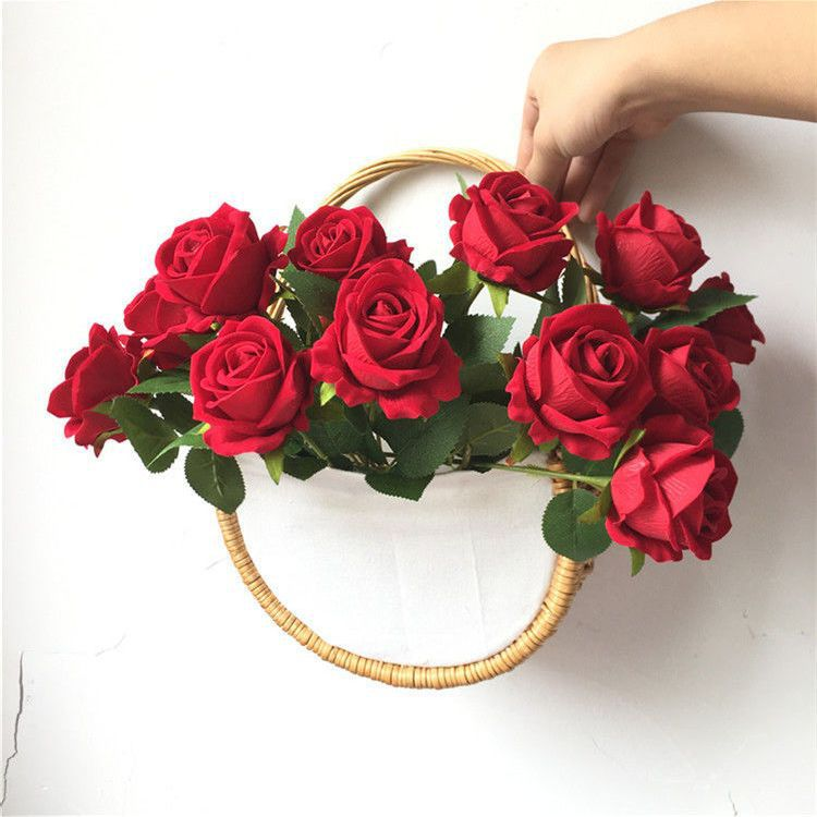 Artificial velvet roses