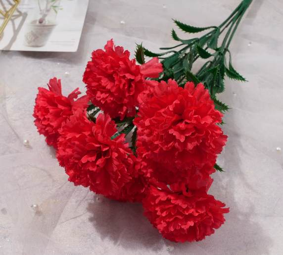 Artificial flower 7-head aquatic carnation