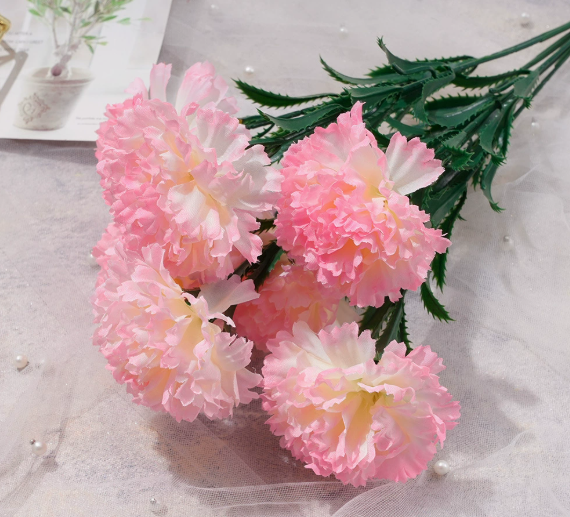 Artificial flower 7-head aquatic carnation