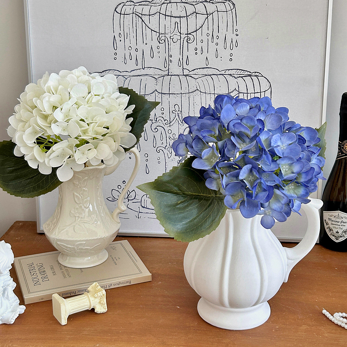 High-quality artificial hydrangea flowers