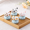 Polka Dot Cat Spinning Figurine