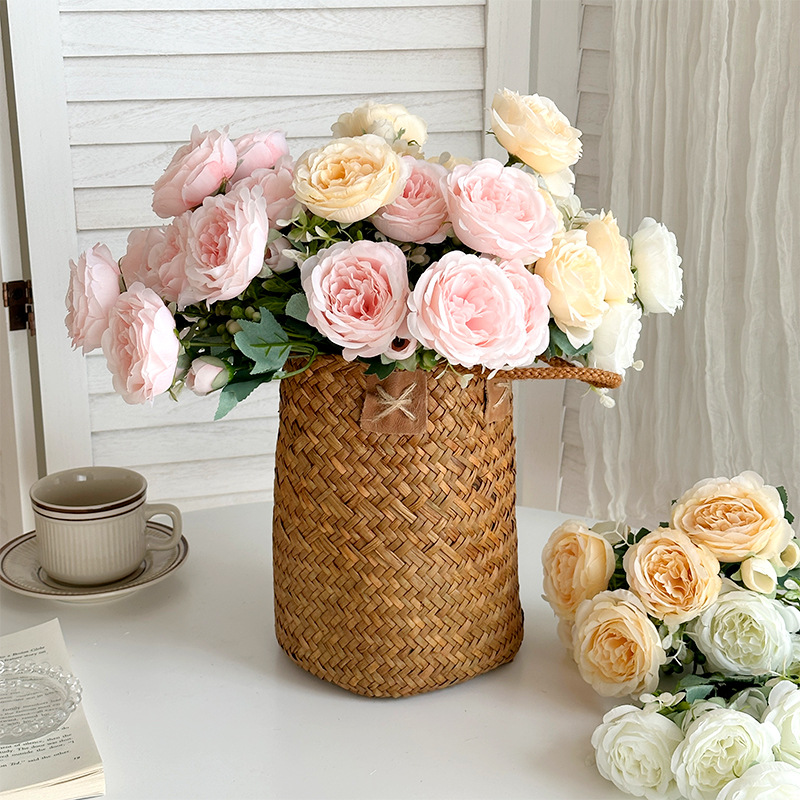 Artificial Peony Flowers, Persian Roses, Small Bundles of Fake Flowers