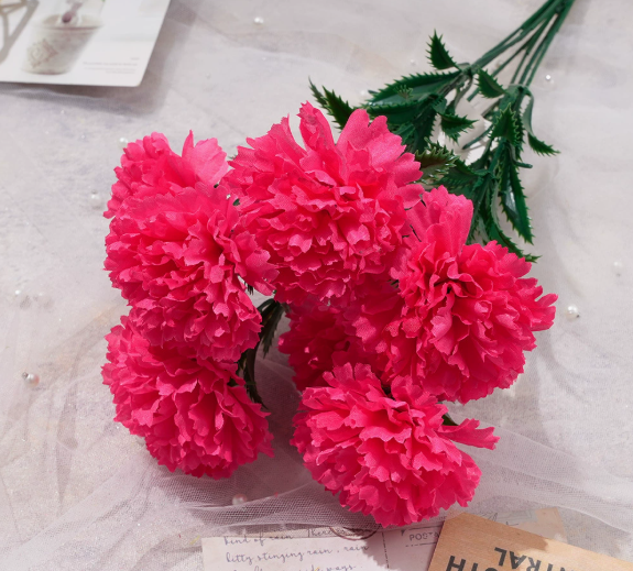 Artificial flower 7-head aquatic carnation