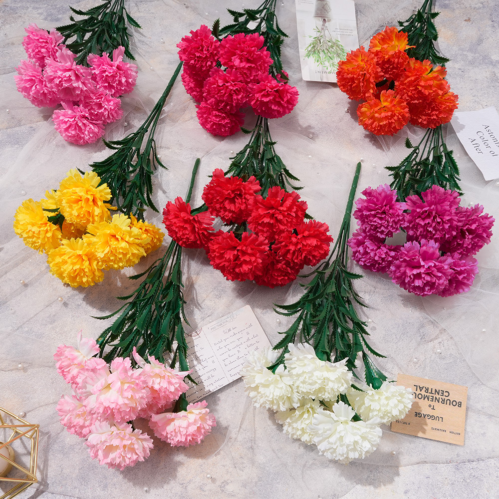 Artificial flower 7-head aquatic carnation