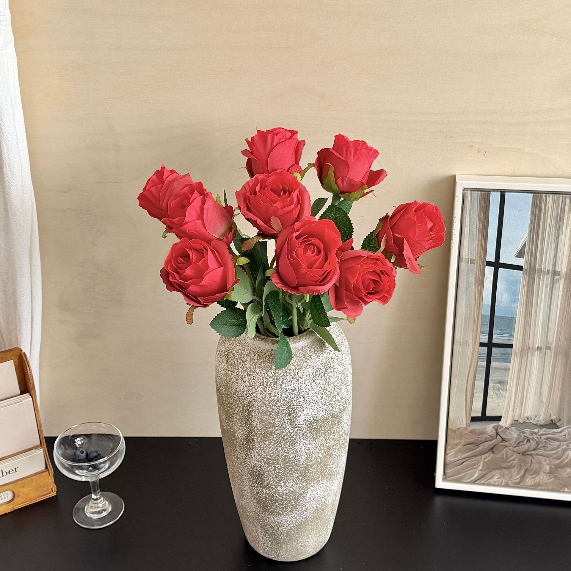 Bulgarian roses, high-end artificial silk flowers